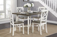 Troy 5-Piece Pack Dinette Set in Cherry/White - 5777WH - FAMSA Furniture (TX)