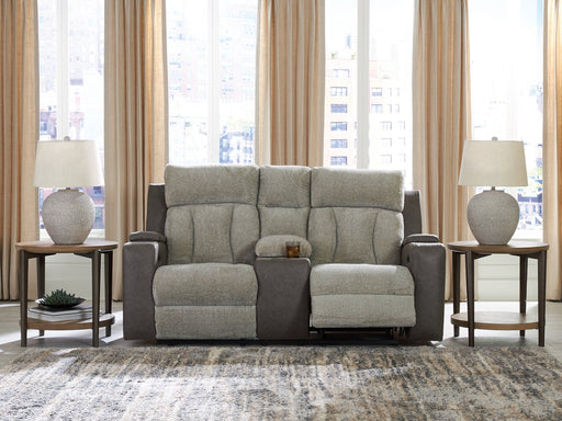 WhipLash Power Reclining Loveseat with Console - FAMSA Furniture (TX)