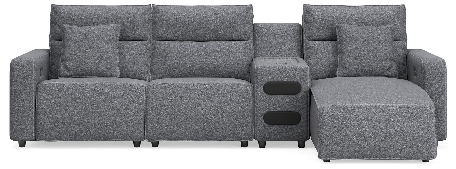 Modmax II Reclining Sectional with Chaise and Audio Console