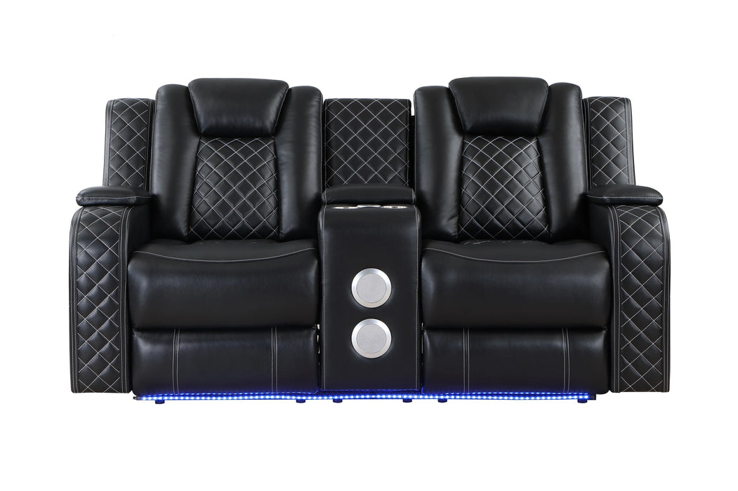 Radiant Pw D. Recln Loveseat W/ Console