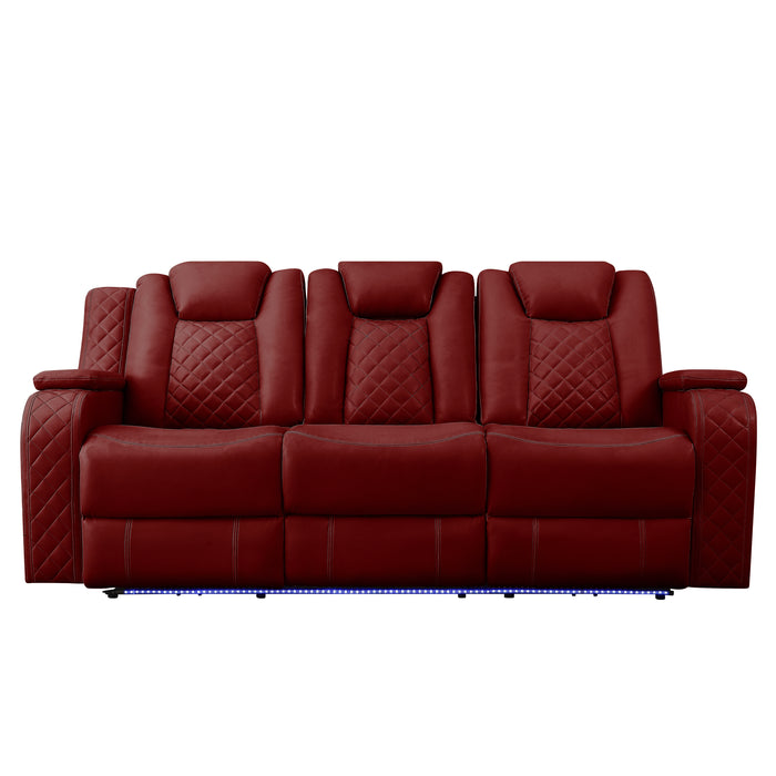 SH8895RED-3 Pw D. Recln Sofa image