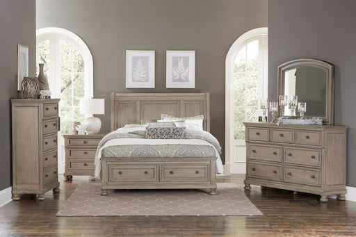Bethel Queen Platform Bed with Footboard Storage in Gray - 2259GY-1 - FAMSA Furniture (TX)