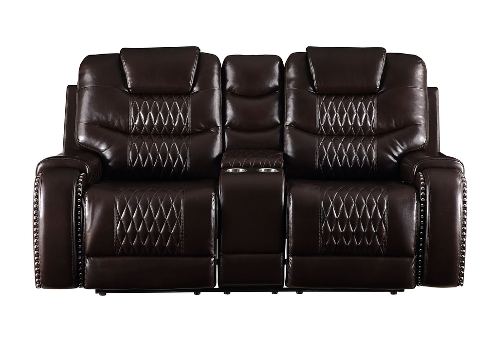 Braylon Motion Loveseat w/Console - Image 9