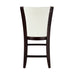 Daisy Counter Height Chair, White Bi-Cast Vinyl in White/Espresso - 710-24W - FAMSA Furniture (TX)