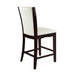 Daisy Counter Height Chair, White Bi-Cast Vinyl in White/Espresso - 710-24W - FAMSA Furniture (TX)