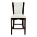 Daisy Counter Height Chair, White Bi-Cast Vinyl in White/Espresso - 710-24W - FAMSA Furniture (TX)