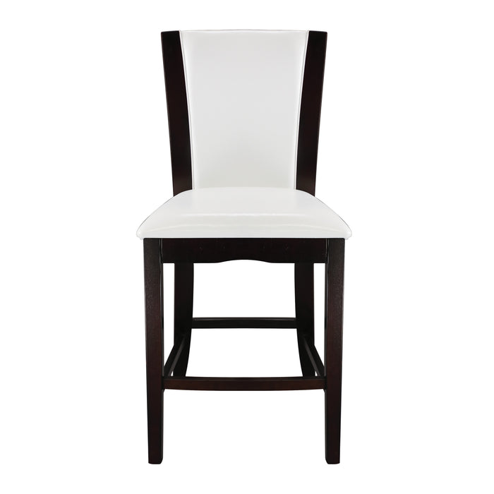 Daisy 5pc Set (TB+4S) in Espresso/White/Transparent - 710-36RD*5W - FAMSA Furniture (TX)