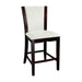 Daisy Counter Height Chair, White Bi-Cast Vinyl in White/Espresso - 710-24W - FAMSA Furniture (TX)