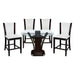 Daisy 5pc Set (TB+4S) in Espresso/Transparent/White - 710-36RD48*5W - FAMSA Furniture (TX)