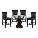 Daisy 5pc Set (TB+4S) in Brown/Espresso/Transparent - 710-36RD48*5 - FAMSA Furniture (TX)