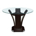 Daisy 5pc Set (TB+4S) in Espresso/White/Transparent - 710-36RD*5W - FAMSA Furniture (TX)