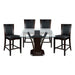 Daisy 5pc Set (TB+4S) in Espresso/Transparent/Brown - 710-36SQ*5 - FAMSA Furniture (TX)