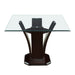 Daisy 5pc Set (TB+4S) in Espresso/Transparent/White - 710-36SQ*5W - FAMSA Furniture (TX)
