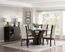 Daisy Round Dining Table, Glass Top in Espresso/Transparent - 710-54* - FAMSA Furniture (TX)