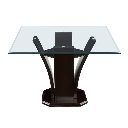 Daisy Dining Table in Espresso/Transparent - 710-54SQ* - FAMSA Furniture (TX)