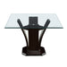 Daisy Dining Table in Espresso/Transparent - 710-54SQ* - FAMSA Furniture (TX)