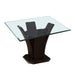 Daisy Dining Table in Espresso/Transparent - 710-54SQ* - FAMSA Furniture (TX)