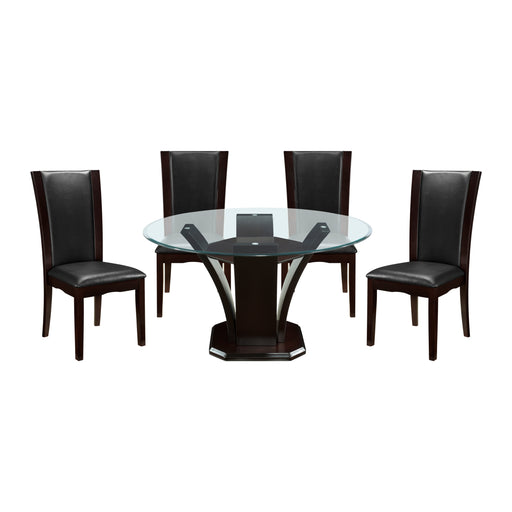 Daisy 5pc Set (TB+4S) in Espresso/Transparent/Brown - 710-54*5S - FAMSA Furniture (TX)