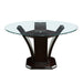 Daisy 5pc Set (TB+4S) in White/Transparent/Espresso - 710-54*5WS - FAMSA Furniture (TX)