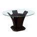 Daisy 5pc Set (TB+4S) in White/Transparent/Espresso - 710-54*5WS - FAMSA Furniture (TX)