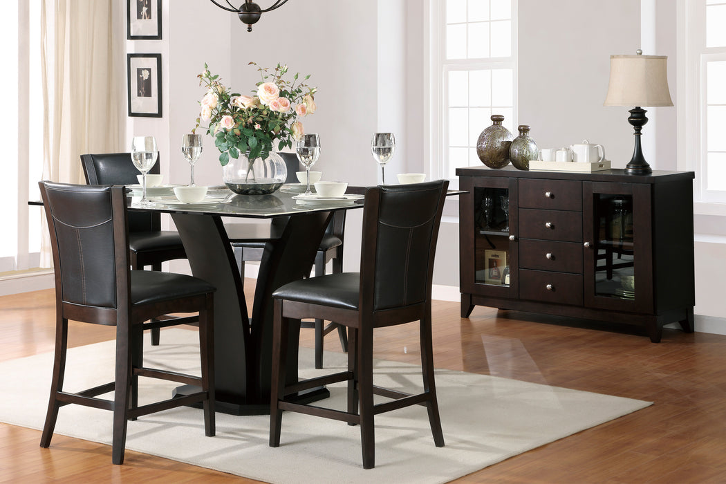Daisy Counter Height Chair, Dark Brown Bi-Cast Vinyl in Brown/Espresso - 710-24 - FAMSA Furniture (TX)