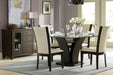 Daisy Dining Table in Espresso/Transparent - 710-54SQ* - FAMSA Furniture (TX)