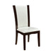 Daisy 5pc Set (TB+4S) in White/Transparent/Espresso - 710-54*5WS - FAMSA Furniture (TX)