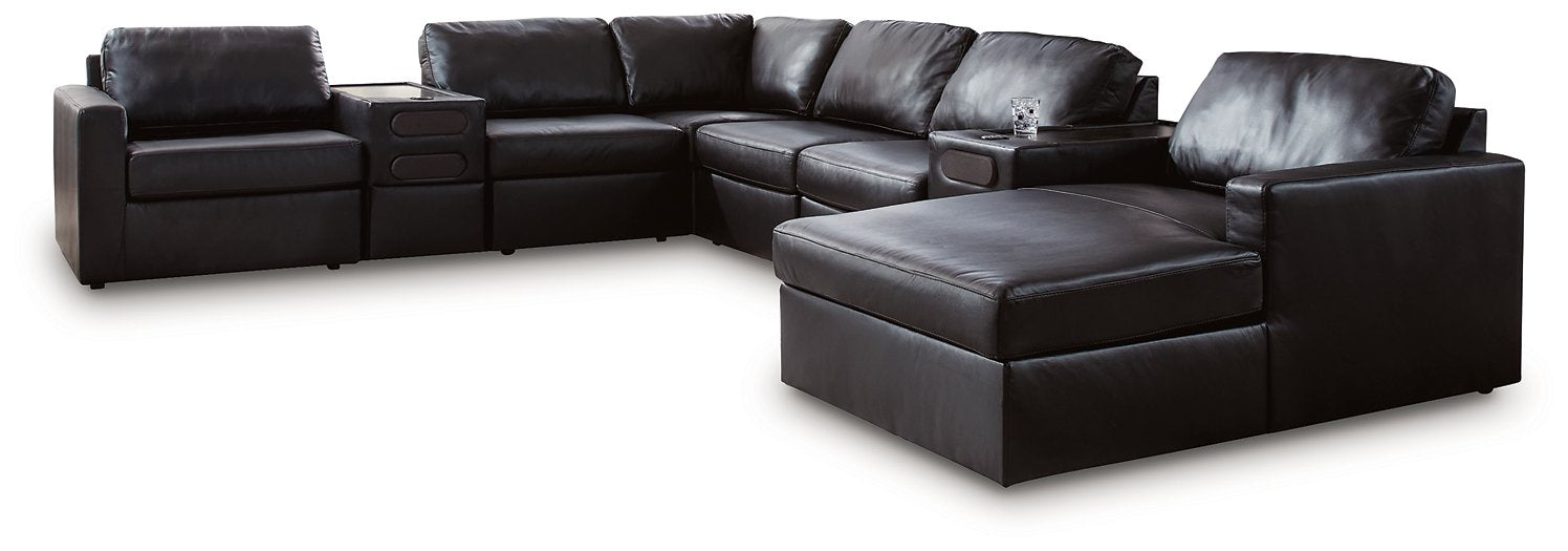 Modmax II Sectional with Chaise and Audio Consoles - FAMSA Furniture (TX)