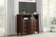 Meghan Media Chest in Cherry/Espresso - 2058C-11 - FAMSA Furniture (TX)