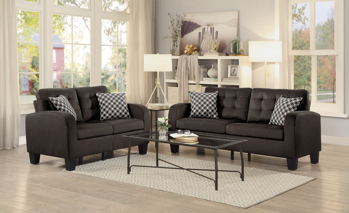 Sinclair Loveseat in Brown - 8202CH-2 - FAMSA Furniture (TX)