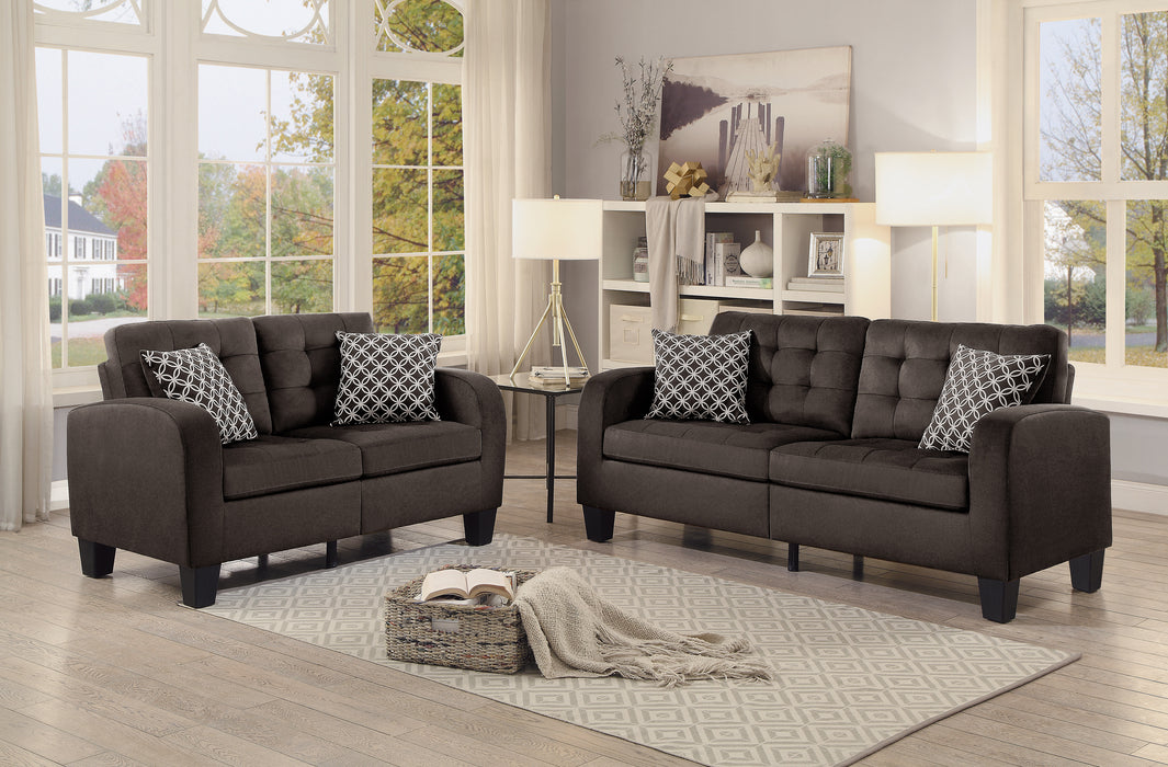 Sinclair Loveseat in Brown - 8202CH-2 - FAMSA Furniture (TX)