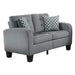 Sinclair 2pc Set: Sofa, Love in Gray - 8202GRY*2 - FAMSA Furniture (TX)