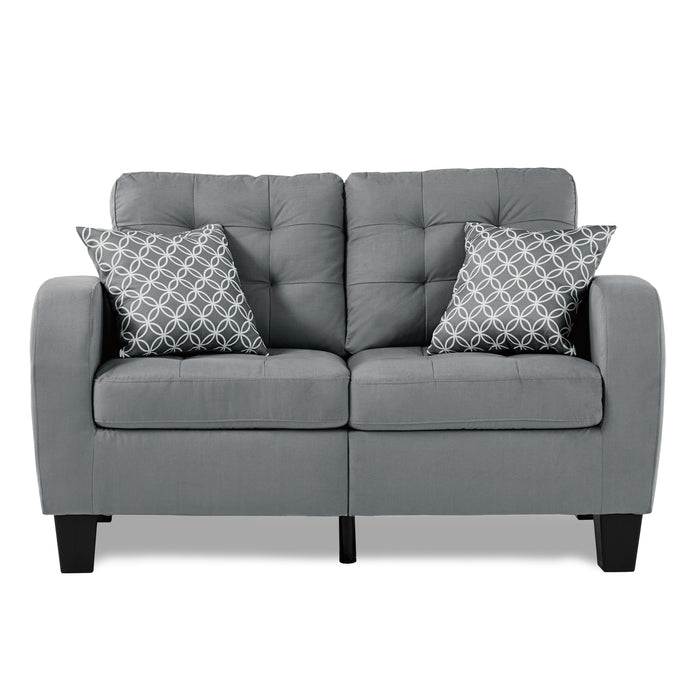 Sinclair 2pc Set: Sofa, Love in Gray - 8202GRY*2 - FAMSA Furniture (TX)