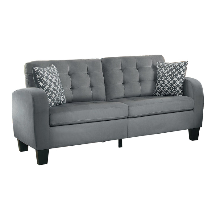 Sinclair 2pc Set: Sofa, Love in Gray - 8202GRY*2 - FAMSA Furniture (TX)