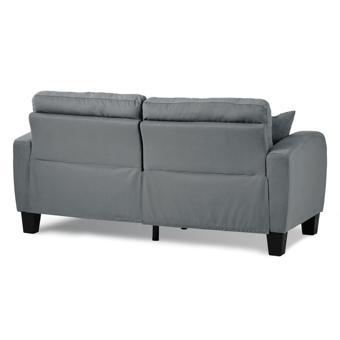 Sinclair 2pc Set: Sofa, Love in Gray - 8202GRY*2 - FAMSA Furniture (TX)