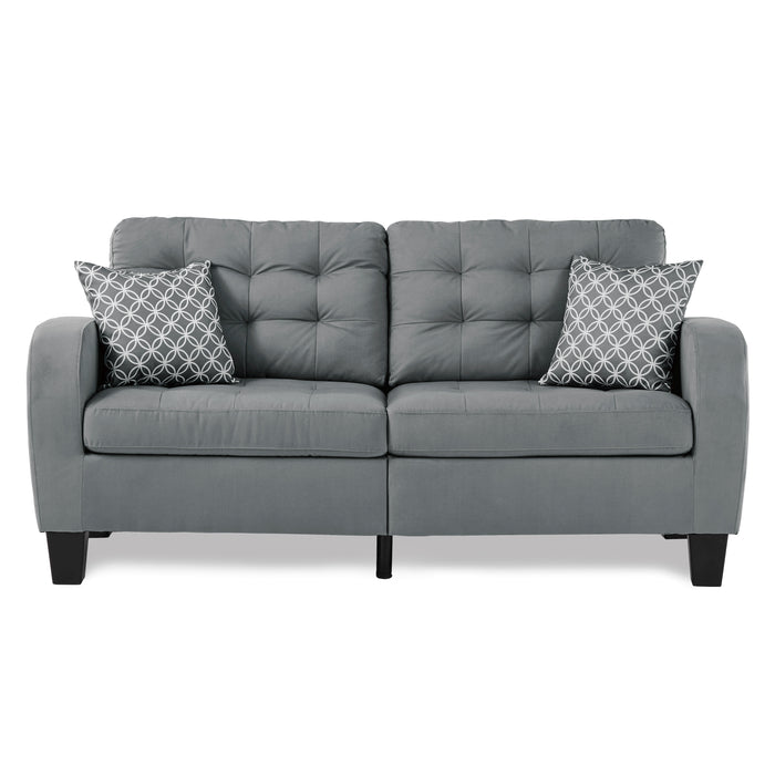 Sinclair 2pc Set: Sofa, Love in Gray - 8202GRY*2 - FAMSA Furniture (TX)