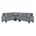 Sinclair 2-Piece Reversible Sectional in Gray - 8202GRY*SC - FAMSA Furniture (TX)