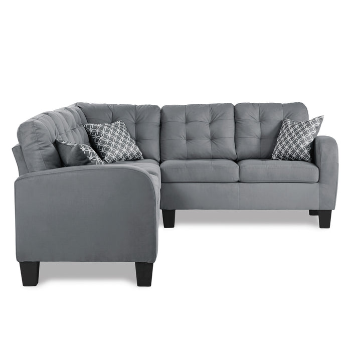 Sinclair 2-Piece Reversible Sectional in Gray - 8202GRY*SC - FAMSA Furniture (TX)