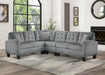 Sinclair 2-Piece Reversible Sectional in Gray - 8202GRY*SC - FAMSA Furniture (TX)
