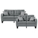 Sinclair 2pc Set: Sofa, Love in Gray - 8202GRY*2 - FAMSA Furniture (TX)