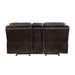 Aram Double Glider Reclining Loveseat with Center Console, Receptacles and USB Ports in Brown - 8206BRW-2 - FAMSA Furniture (TX)