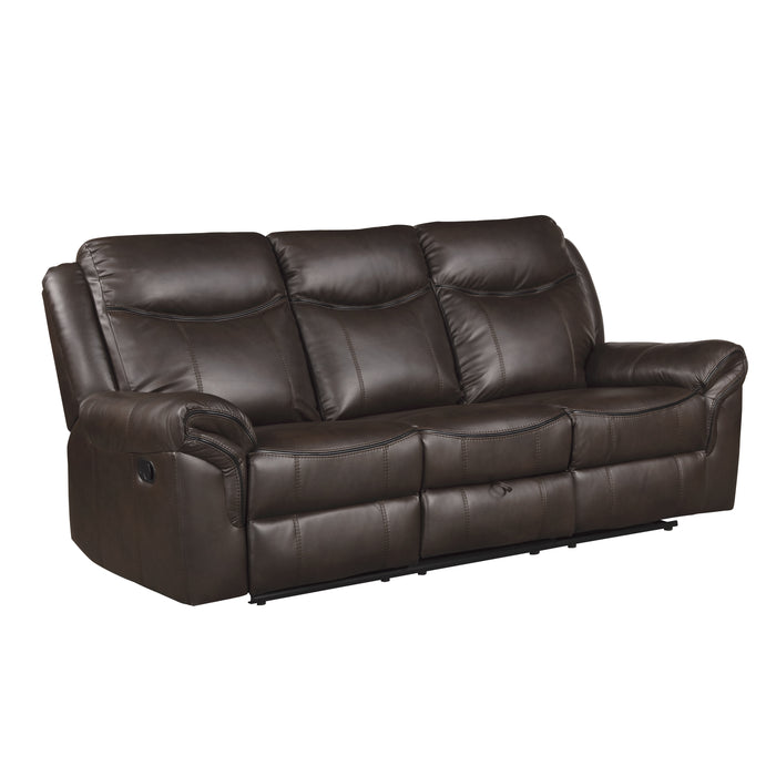 Aram 2pc Set: Sofa, Love in Brown - 8206BRW*2 - FAMSA Furniture (TX)