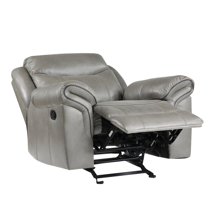 Aram Glider Reclining Chair in Gray - 8206GRY-1 - FAMSA Furniture (TX)