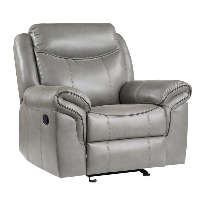 Aram Glider Reclining Chair in Gray - 8206GRY-1 - FAMSA Furniture (TX)