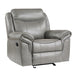 Aram Glider Reclining Chair in Gray - 8206GRY-1 - FAMSA Furniture (TX)