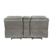 Aram Double Glider Reclining Loveseat with Center Console, Receptacles and USB Ports in Gray - 8206GRY-2 - FAMSA Furniture (TX)