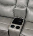 Aram Double Glider Reclining Loveseat with Center Console, Receptacles and USB Ports in Gray - 8206GRY-2 - FAMSA Furniture (TX)