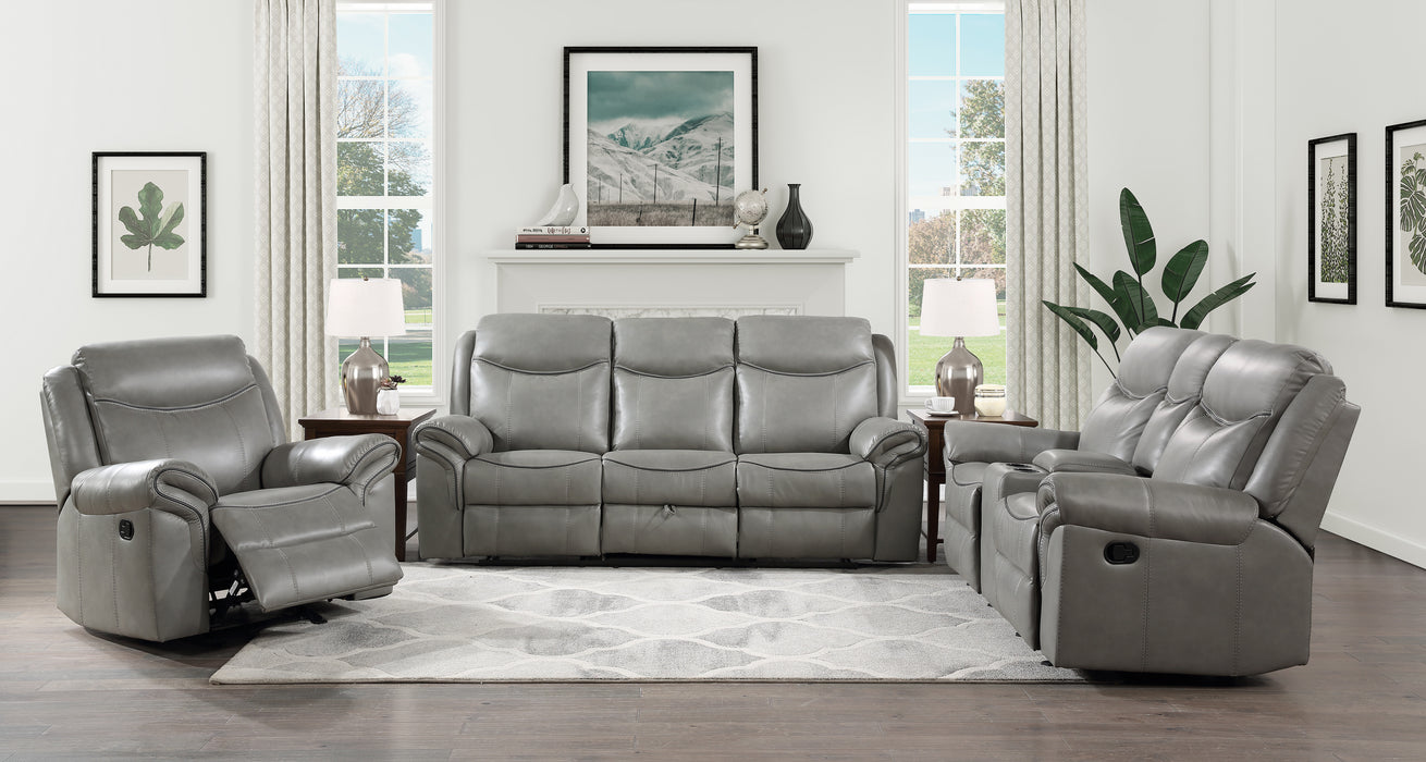 Aram Glider Reclining Chair in Gray - 8206GRY-1 - FAMSA Furniture (TX)