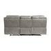Aram Double Reclining Sofa with Center Drop-Down Cup Holders, Receptacles, Hidden Drawer and USB Ports in Gray - 8206GRY-3 - FAMSA Furniture (TX)