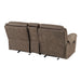 Aram Double Glider Reclining Loveseat with Center Console, Receptacles and USB Ports in Brown - 8206NF-2 - FAMSA Furniture (TX)